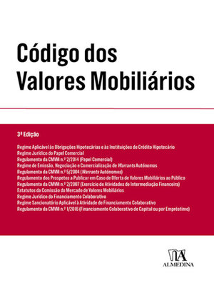 cover image of Código dos Valores Mobiliários--3ª Edição
